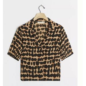 Anthropologie Danni tie dye button down blouse